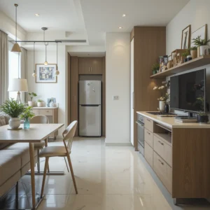 apartment with polished floors